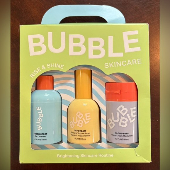 Bubble Other - NWT, Bubble ‘Rise and Shine’ Skincare Set, Fragrance Free and Cruelty Free
